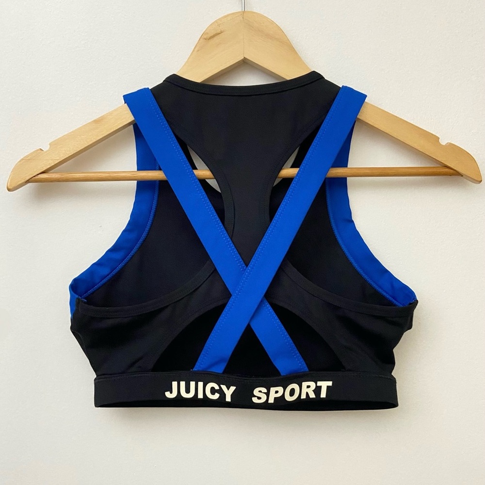 Juicy Couture Black and Blue Sports Bra